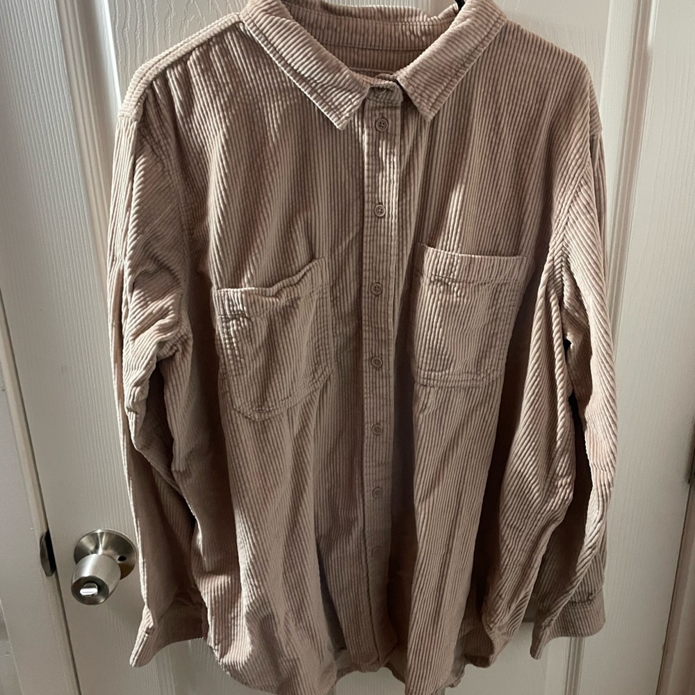 Tan Corduroy Flannel